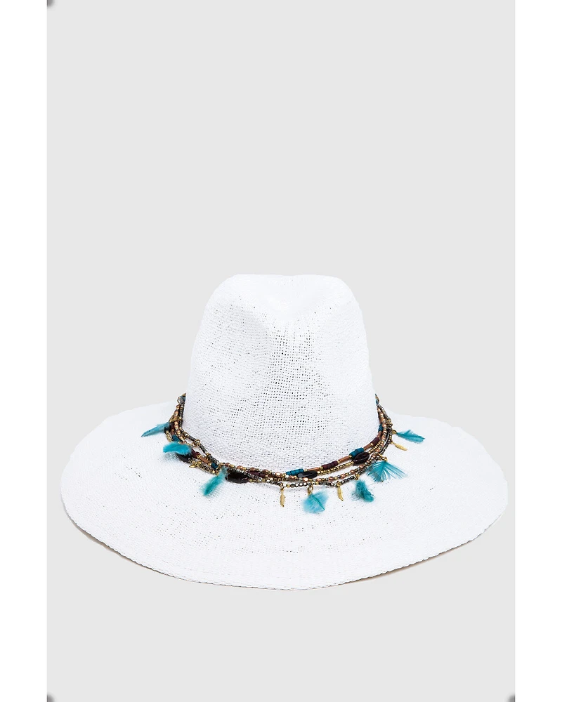 Nikki Beach Women's Dara Straw Western Fashion Hat