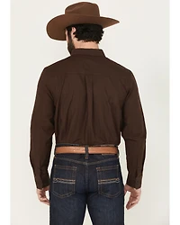 Cody James Men's Old West Tonal Striped Print Long Sleeve Button-Down Western Shirt