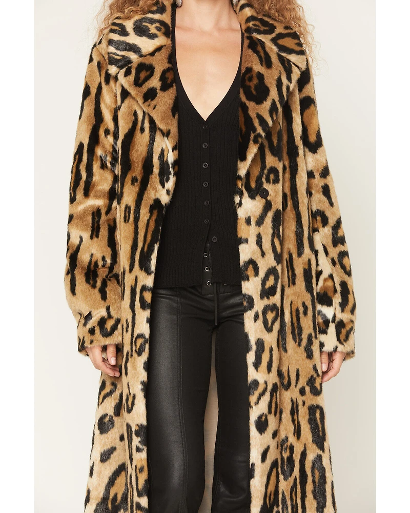 Show Me Your Mumu Women's Miss Cindy Faux Fur Overcoat