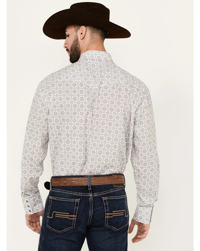 Roper Men's Amarillo Medallion Print Long Sleeve Snap Western Shirt