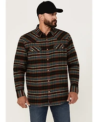 Moonshine Spirit Men's Underground Striped Print Long Sleeve Snap Western Shirt