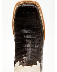 Tanner Mark Men's Exotic Caiman Belly Western Boots - Broad Square Toe