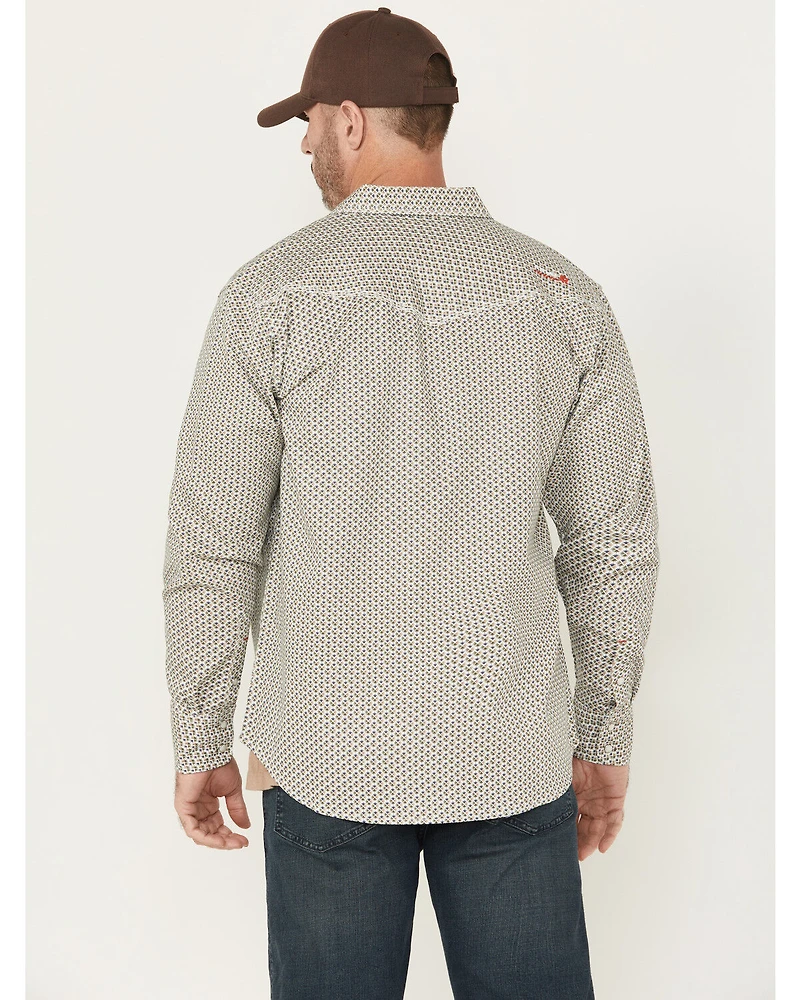 Ariat Men's Rebar FR Venice Printed Long Sleeve Snap Work Shirt