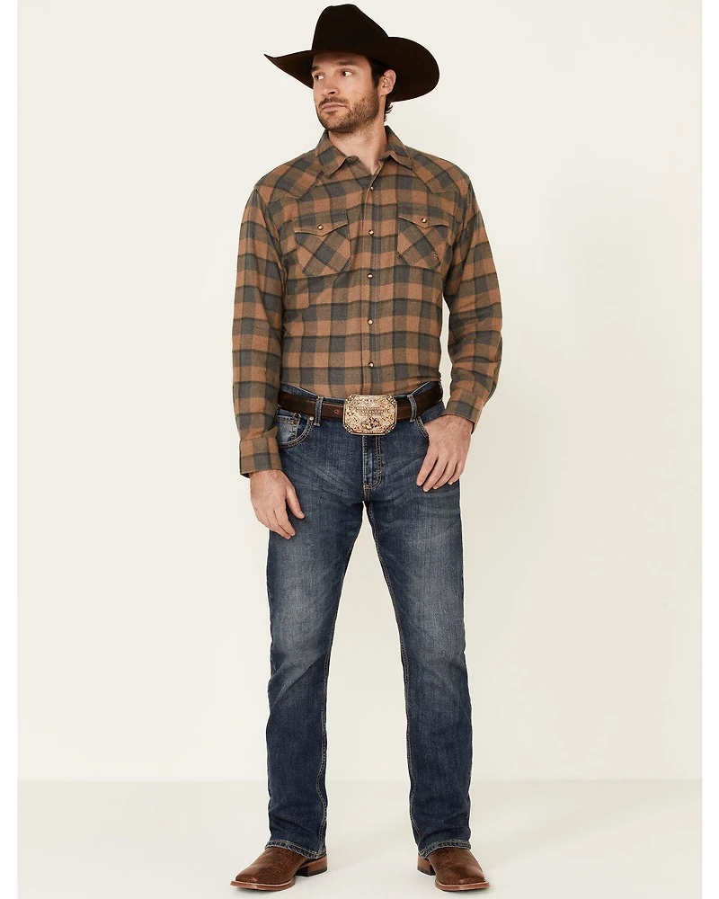 Ariat Men's Hartford Retro Plaid Long Sleeve Snap Western Flannel Shirt