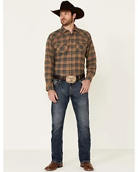 Ariat Men's Hartford Retro Plaid Long Sleeve Snap Western Flannel Shirt