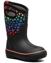 Bogs Girls' Classic II Rainbow Stars Waterproof Boots - Round Toe