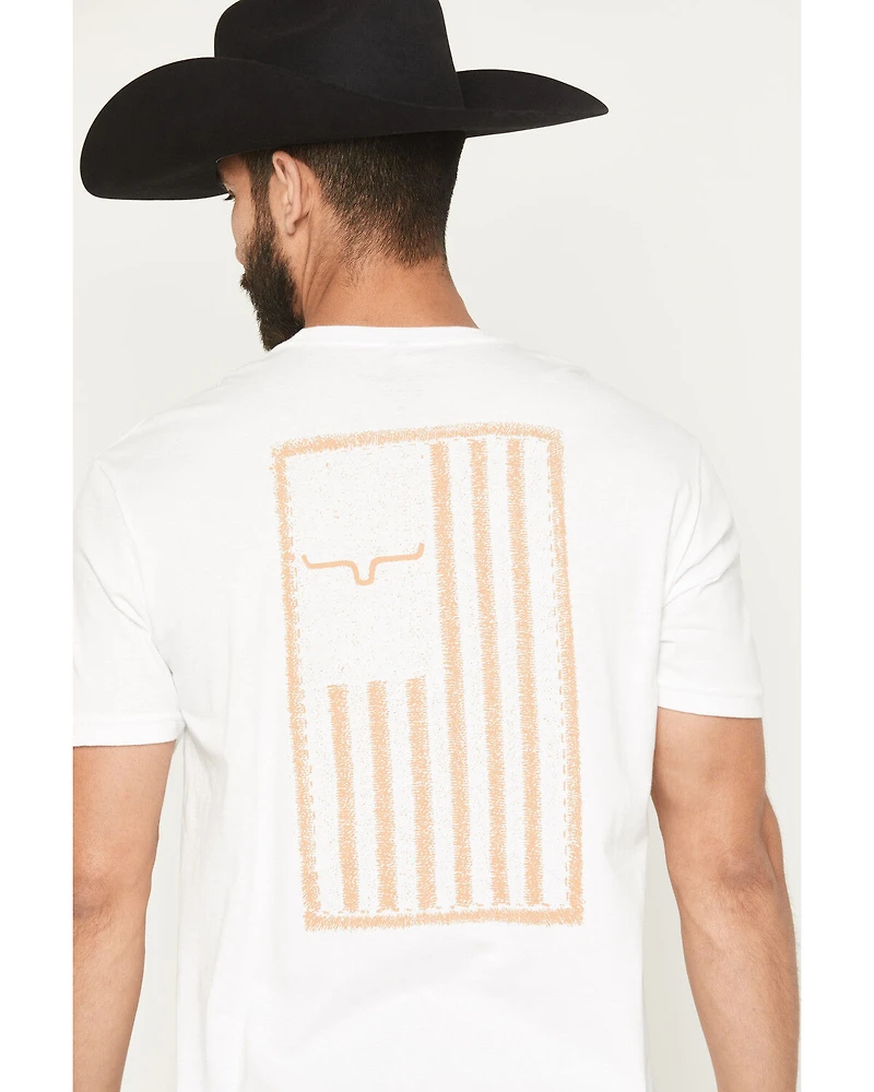 Kimes Ranch Men's Patched Patriotic Logo Short Sleeve Graphic T-Shirt