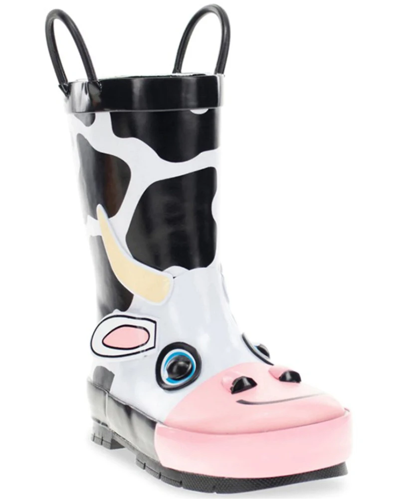 Western Chief Girls' Colbie Cow Rain Boots