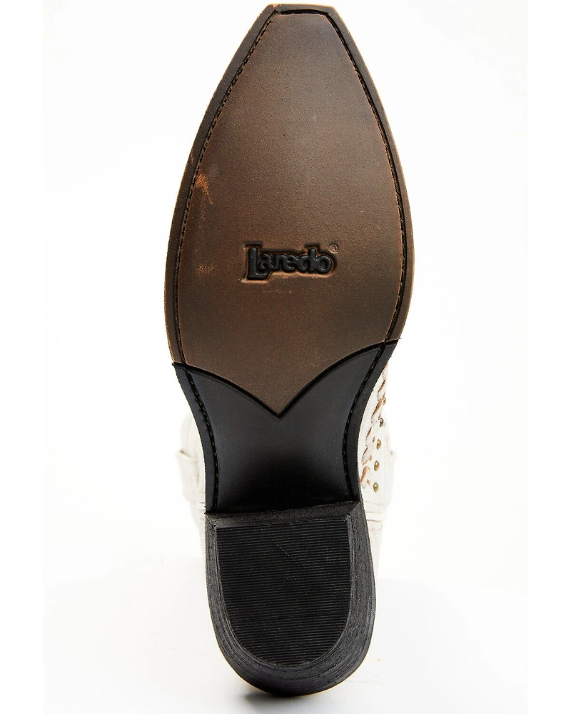 Laredo Women's Bone Embellished Booties - Snip Toe