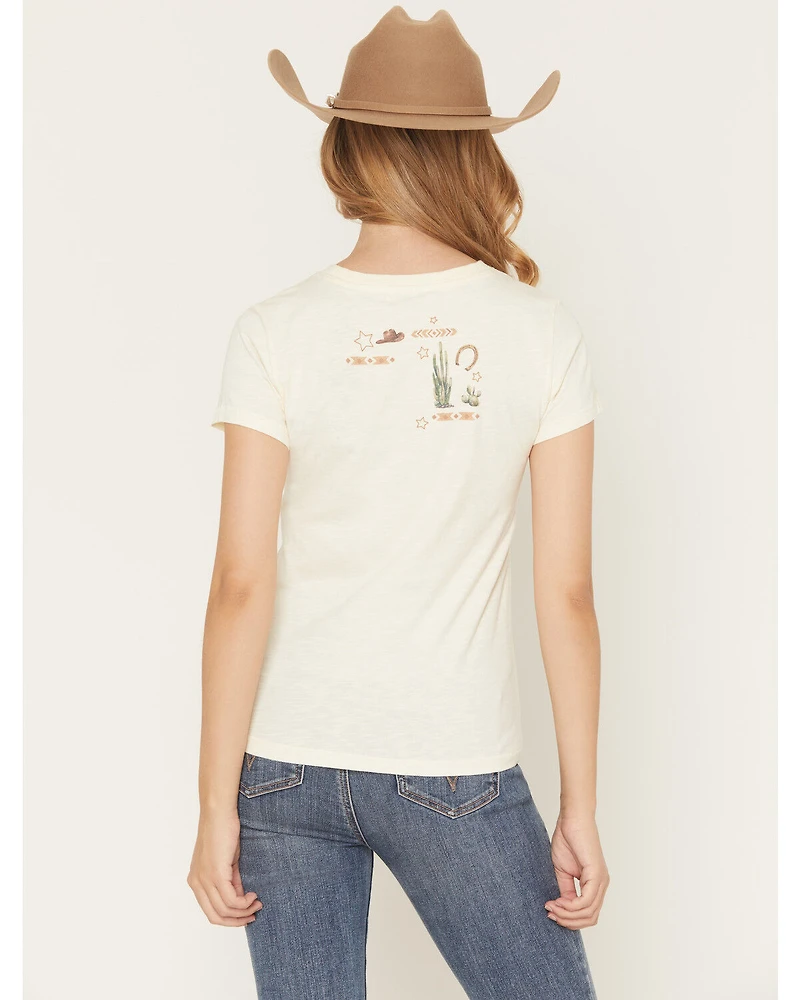 Shyanne Women's Icon Embroidered Short Sleeve Graphic Tee