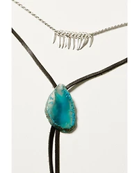 Shyanne Women's Monument Valley Blue Agate Stone Necklace