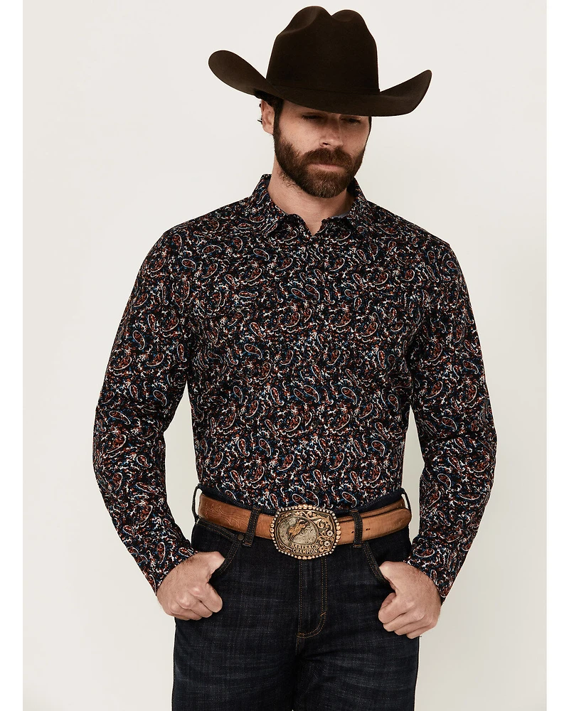 Cody James Men's Take Flight Paisley Print Long Sleeve Snap Western Shirt