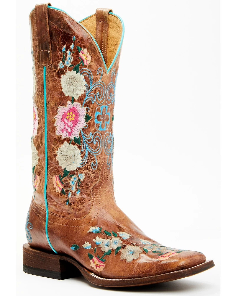 Macie Bean Women's Rose Garden Western Boots - Broad Square Toe