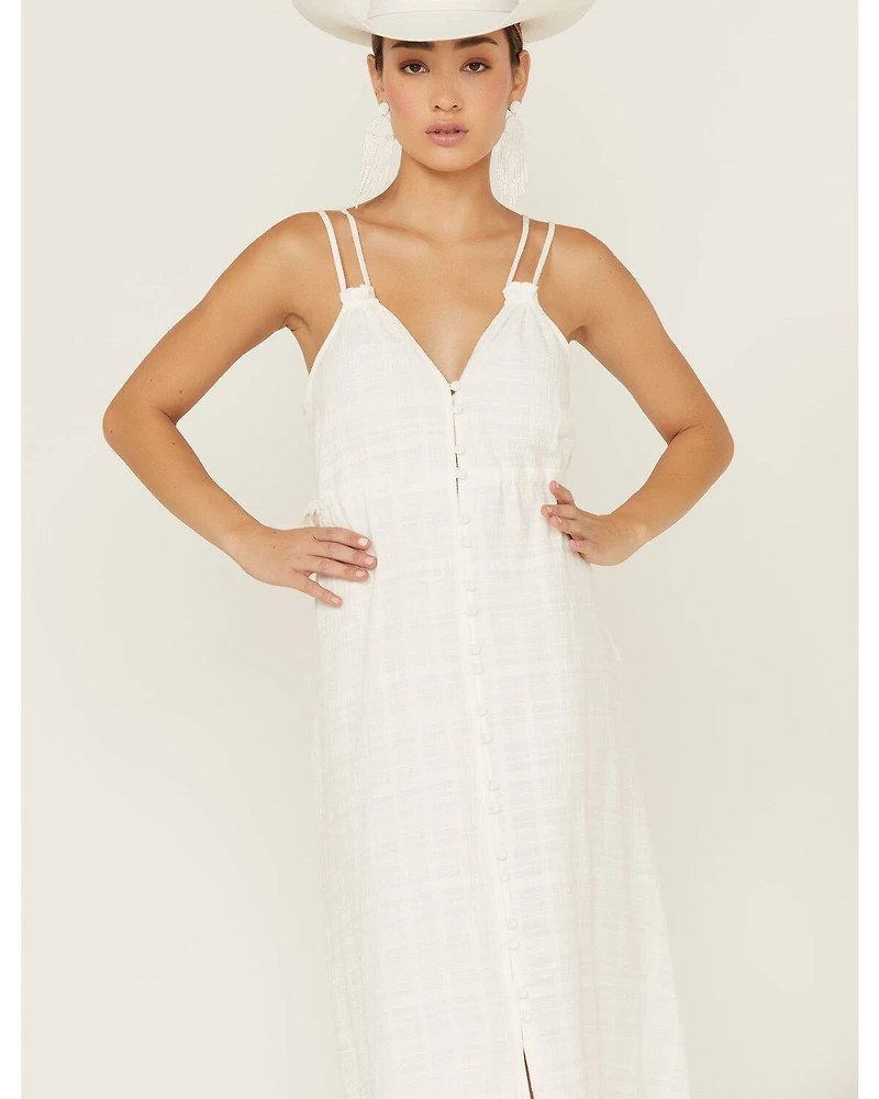 Wishlist Women's Side Tie Double Strap Midi Dress
