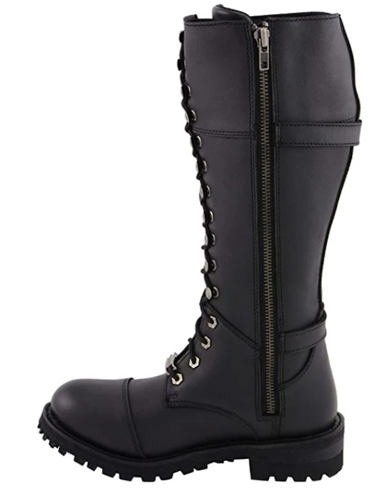 Milwaukee Leather Women's Front Toe Cap Riding Boots - Round
