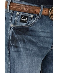 Cinch Men's Black Label 2.0 Medium Wash Loose Fit Tapered Denim Jeans