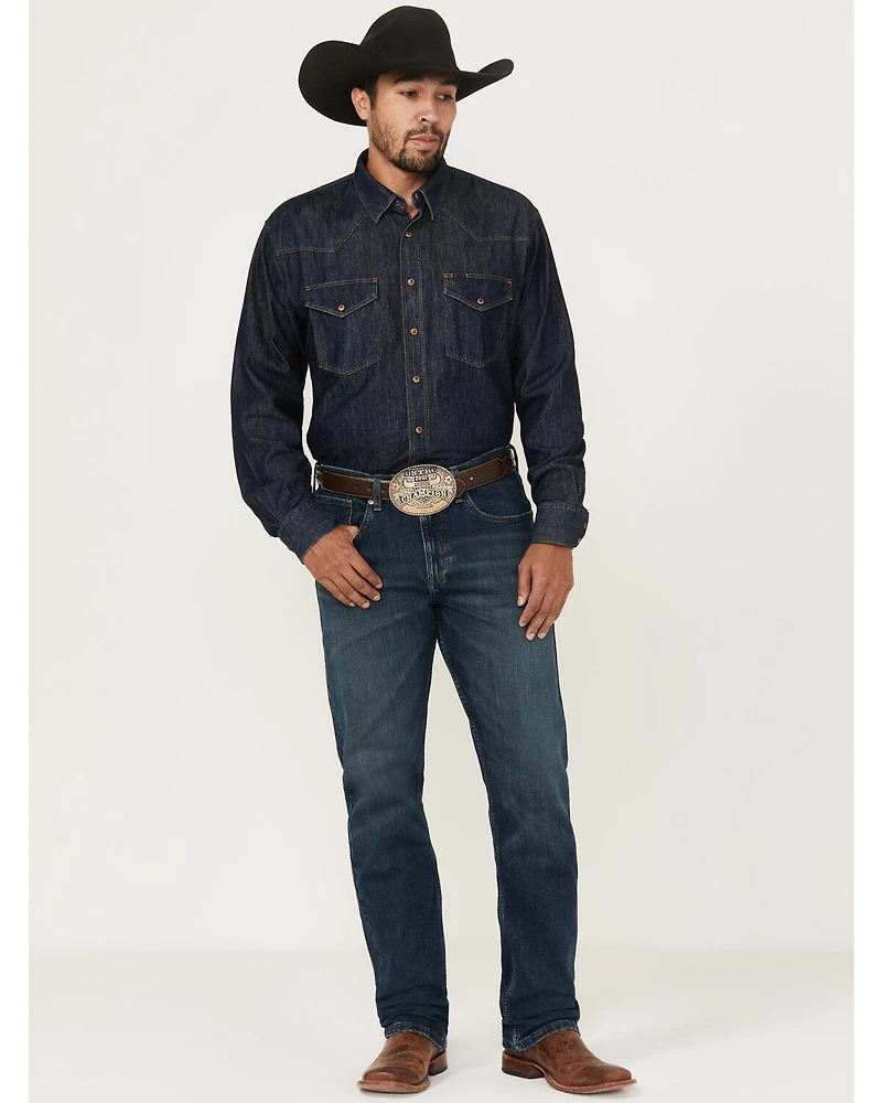 Wrangler Men's 20X Macon Medium Wash Slim Straight Stretch Denim Jeans