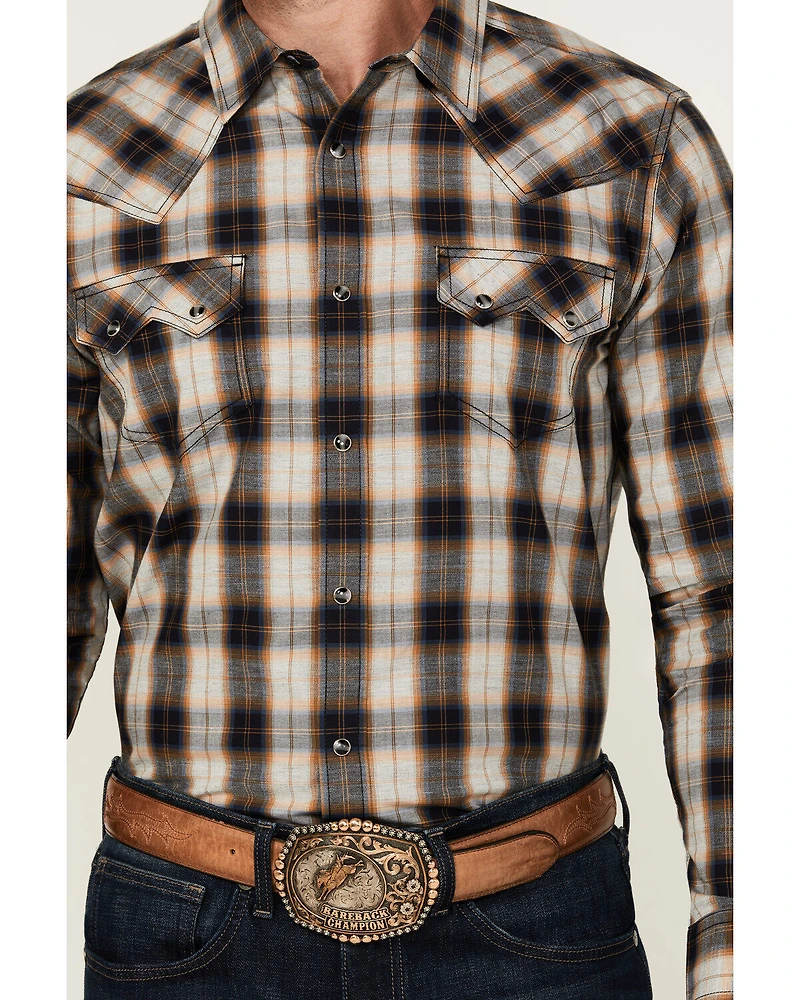 Cody James Men's Desert Nights Plaid Print Long Sleeve Snap Western Shirt