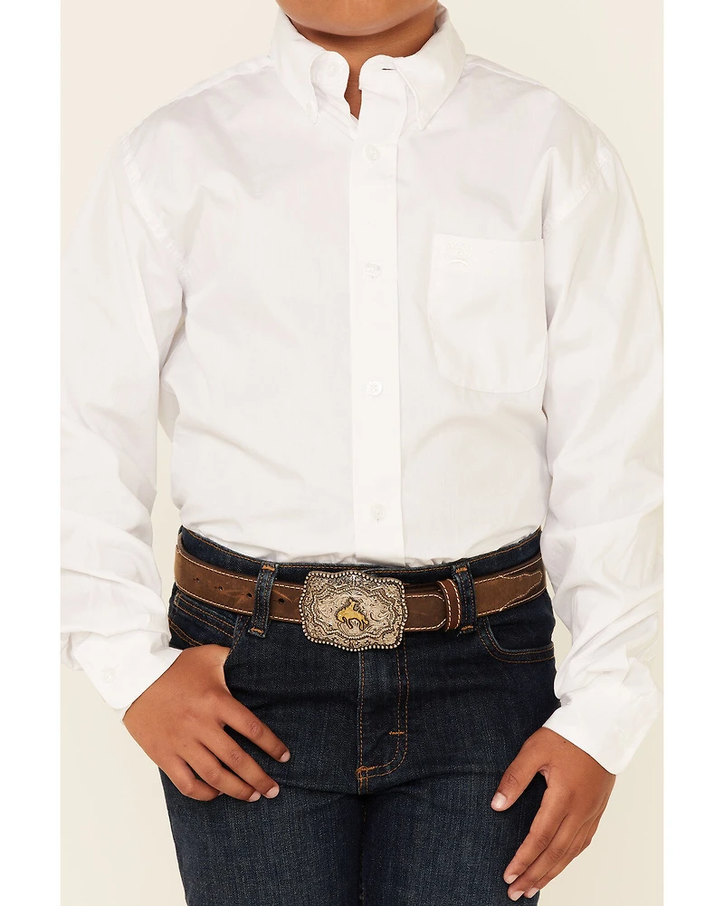 Cinch Boy's Solid Long Sleeve Shirt