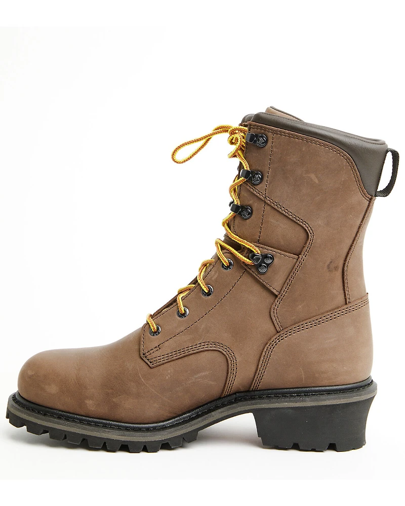 Hawx Men's 8" Logger Lace-Up Waterproof Work Boot - Steel Toe