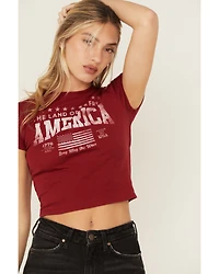 Youth Revolt Women's Land Free Short Sleeve Graphic Tee
