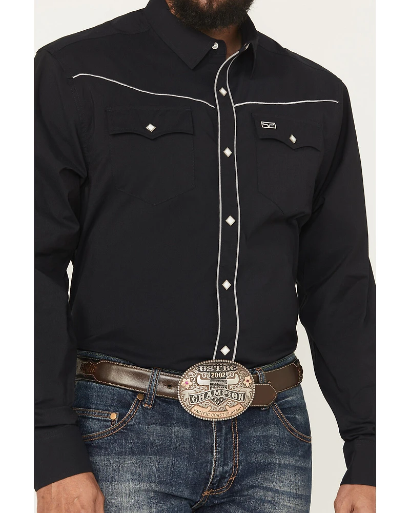 Kimes Ranch Men's Laneboro Solid Long Sleeve Snap Performance Western Shirt