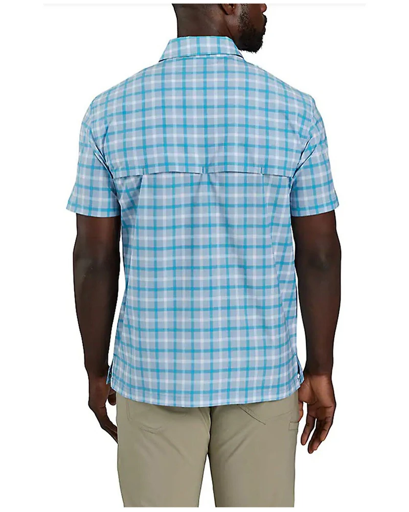Carhartt Men's Force Sun Defender™ Relaxed Fit Lightweight Plaid Print Short Sleeve Button-Down Shirt