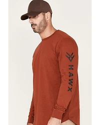 Hawx Men's Solid Logo Graphic Work T-Shirt