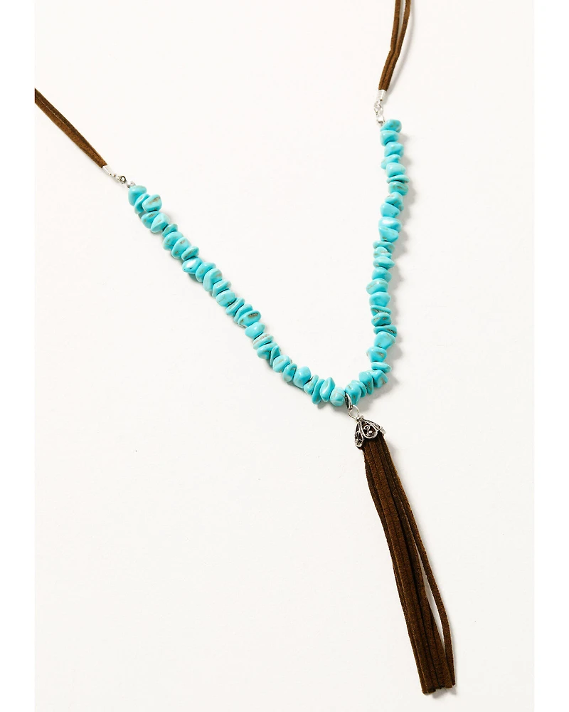 Shyanne Women's Canyon Sunset Crescent Tassel Necklace