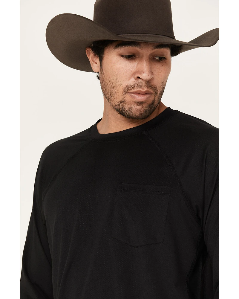 RANK 45® Men's Solid Performance Long Sleeve T-Shirt