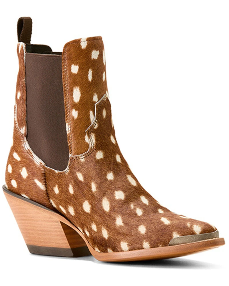 Ariat Women's Shiloh Hairon Deer Print Booties - Round Toe