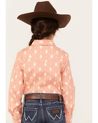 Shyanne Girls' Southwestern Print Long Sleeve Button-Down Stretch Western Shirt