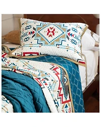 HiEnd Accents Teal Spirit Valley 2-Piece Twin Quilt Set