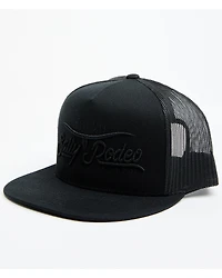 Salty Rodeo Men's Blackout Logo Trucker Cap
