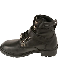 Milwaukee Leather Women's Side Buckle Plain Toe Boots - Round