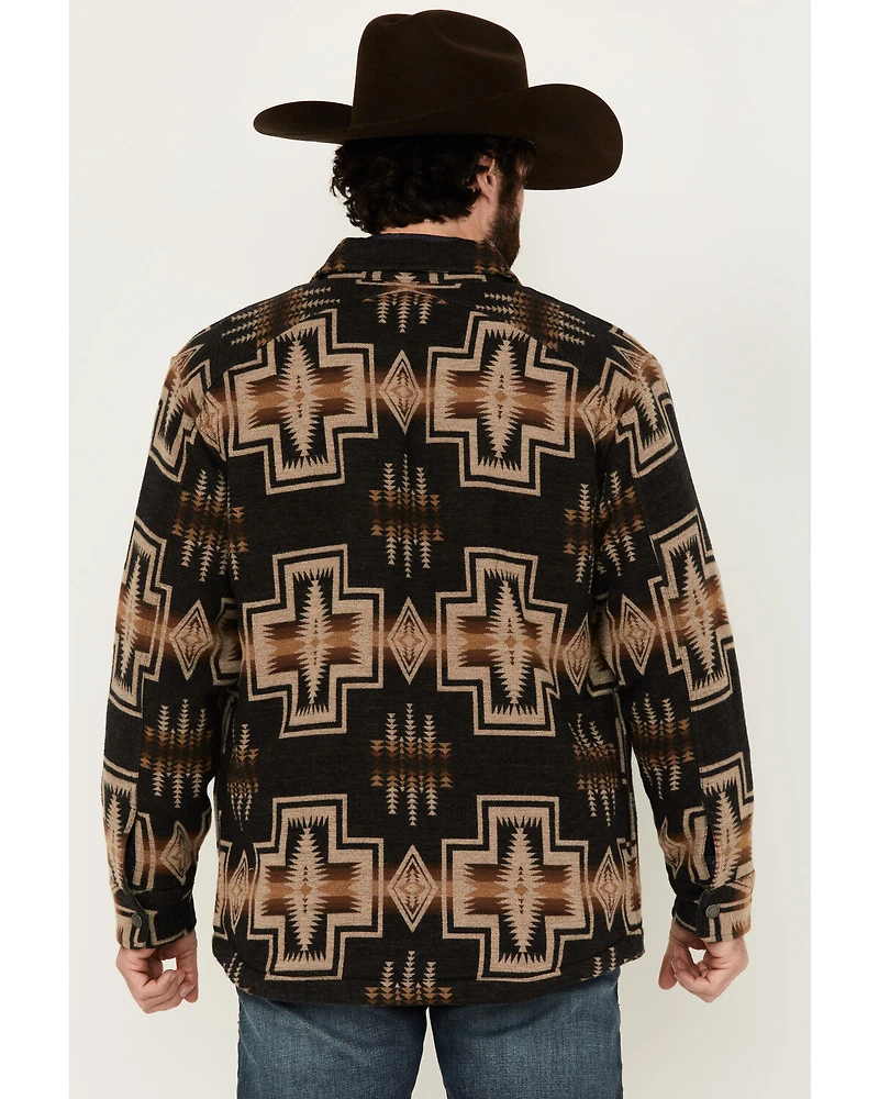 Pendleton Men's Bay City Multicolored Print Snap Sherpa Lined Jacket