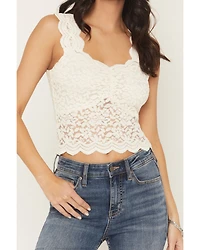 Shyanne Women's Solid Lace Tank Top