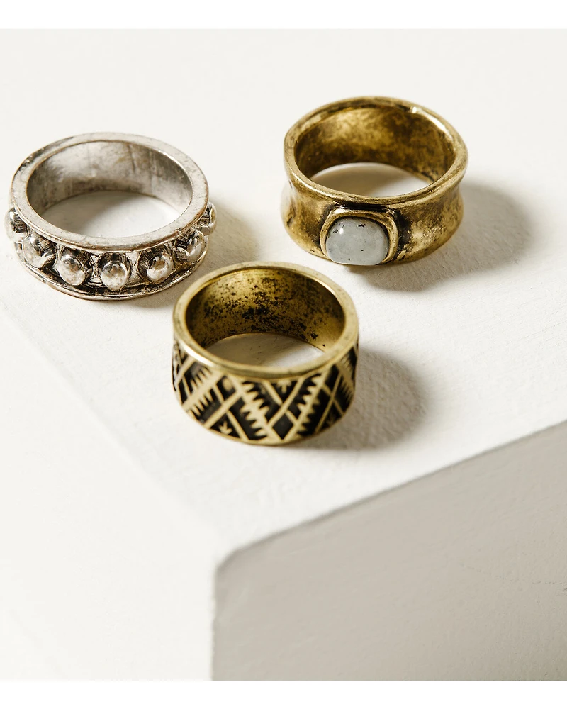 Shyanne Women's Sierra Winter Clustered Stone Ring Set - 5 Piece