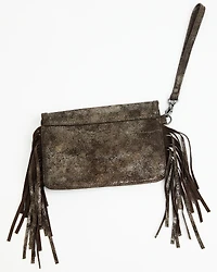 Idyllwind Women's Briley Oversized Metallic Fringe Clutch