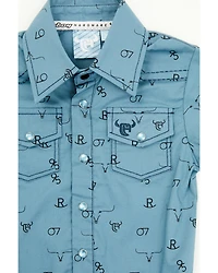 Cowboy Hardware Infant Boys' Branding Iron Short Sleeve Snap Onesie
