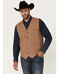 Powder River Outfitters Men's Plaid Print Wool Vest