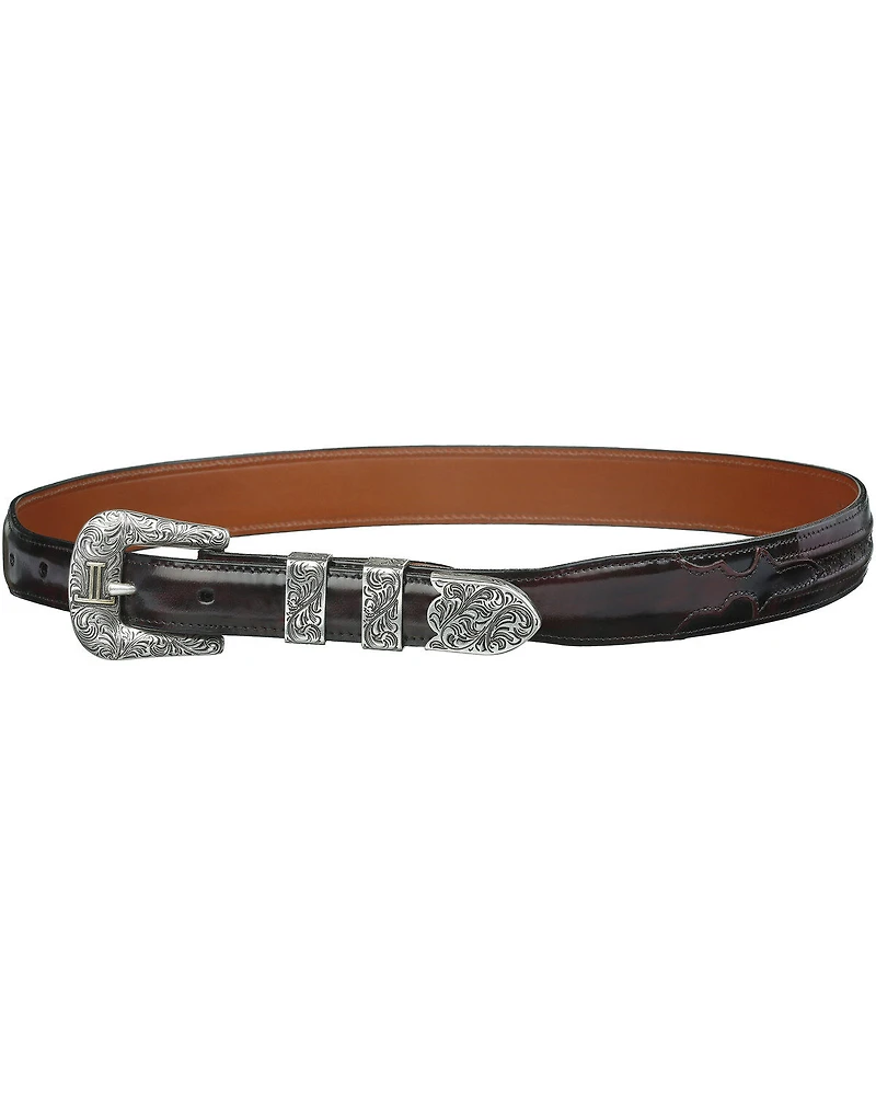 Lucchese Men's Goat With Hobby Stitch Leather Belt