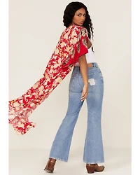 Band of the Free Women's From Paris With Love Floral Print Kimono