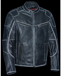 Milwaukee Leather Men's Vintage Distressed Triple Vented Jacket - 4X