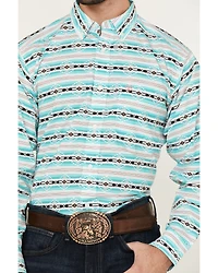 Ariat Men's Jefferson Southwestern Striped Long Sleeve Button-Down Western Shirt - Tall