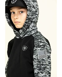 Ariat Boys' Digi Camo Patriot Hooded Sweatshirt