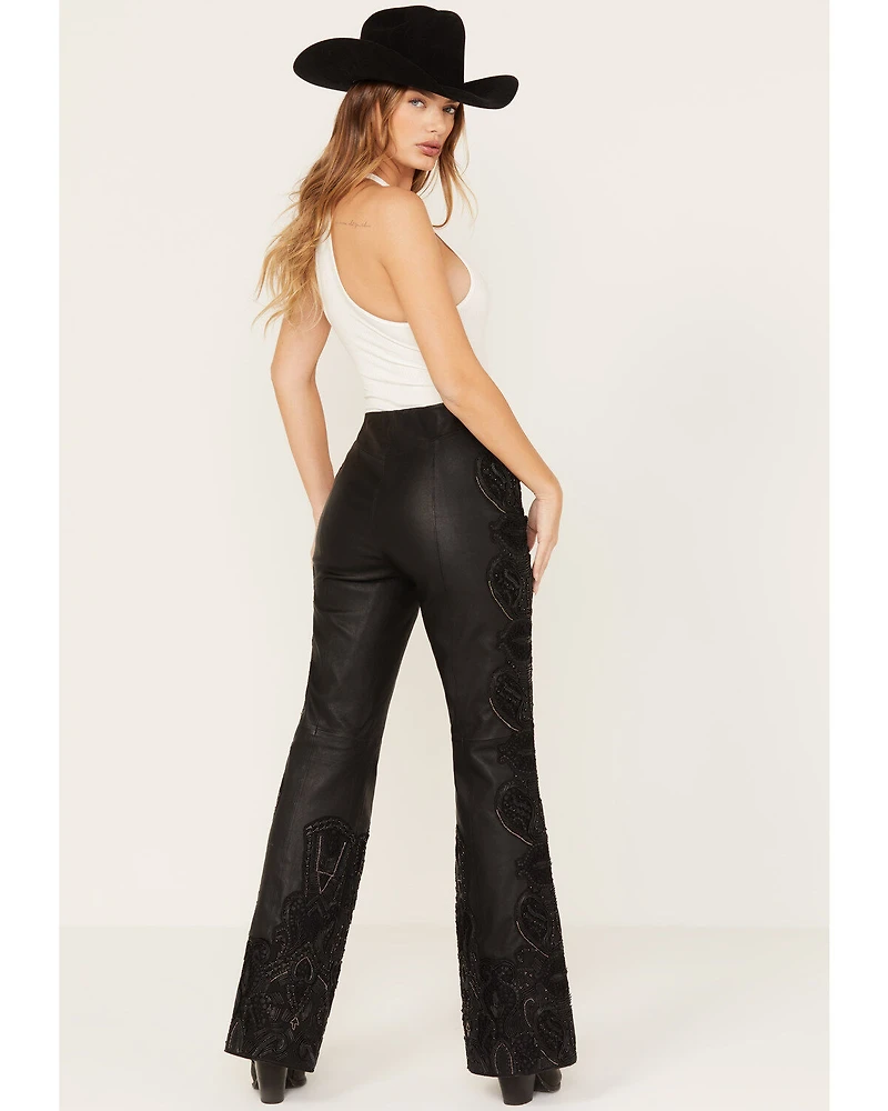 Wonderwest Women's Studded Leather Pant