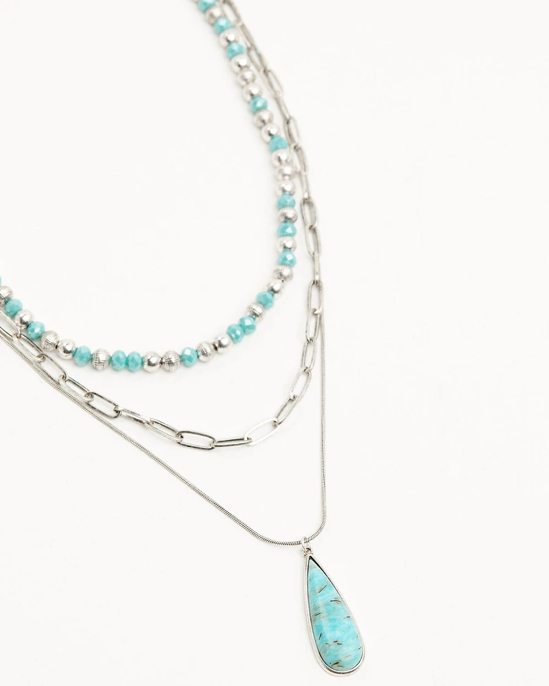 Shyanne Women's Ridge Canyon Turquoise Layered Necklace