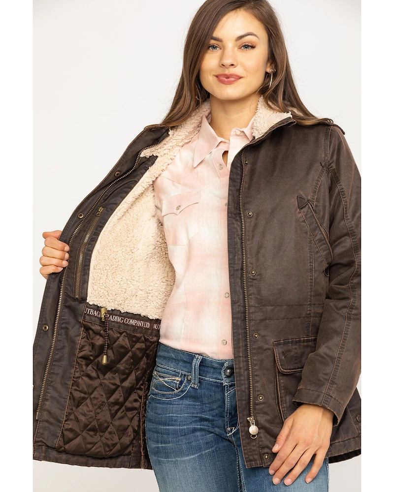 Outback Trading Co. Women's Woodbury Canyonland Jacket with Sherpa Hood