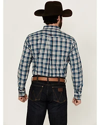 Ariat Men's Parrin Plaid Print Long Sleeve Button-Down Western Shirt